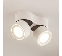 Arcchio downlight LED Rotari, blanco, 2 luces, 2270 lm True