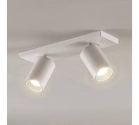 Arcchio Foco Brinja, blanco, angular, Ø 6 cm, 2 luces, GU10 True