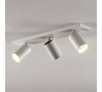 Arcchio Foco Brinja, blanco, angular, Ø 6 cm, 3 luces, GU10 True