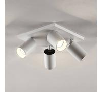 Arcchio Foco Brinja, blanco, angular, Ø 6 cm, 4 luces, GU10 True
