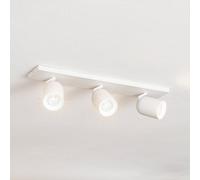 Arcchio Foco Brinja, blanco, angular, Ø 7 cm, 3 luces, GU10