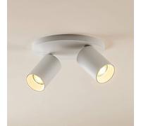 Arcchio Foco Brinja, blanco, redondo, Ø 6 cm, 2 luces, GU10 True