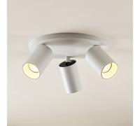 Arcchio Foco Brinja, blanco, redondo, Ø 6 cm, 3 luces, GU10 True