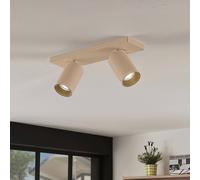 Arcchio Foco Brinja, marrón, angular, Ø 6 cm, 2 luces, GU10