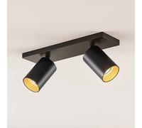 Arcchio Foco Brinja, negro, angular, Ø 6 cm, 2 figuras, GU10 True