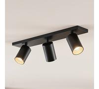 Arcchio Foco Brinja, negro, angular, Ø 6 cm, 3 luces, GU10