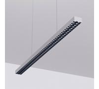 Arcchio lámpara colgante LED de oficina Jolinda, plata, 118cm, arriba/abajo True