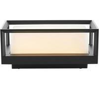 Arcchio Aplique de pared LED Ismera, antracita/opal, IP65, cristal