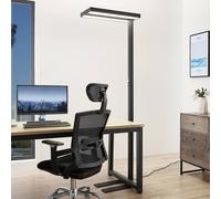 Arcchio lámpara de pie LED Logan Pro, negra, con sensor, atenuable