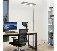 Arcchio lámpara de pie LED Logan Pro, plata, sensor, atenuable