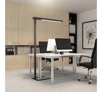 Arcchio Lámpara de pie LED para oficina Susi, set de 2, negra, sensor True