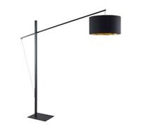 Arcchio Lámpara de pie Mossa (Moderno) en Negro hecho Metal e.o. para Salón & Comedor (1 llama, E27) lámpara arco
