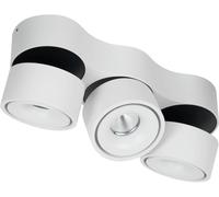 Downlight LED Rotari de Arcchio, lentes, 3 luces, blanco