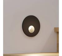 Arcchio Lámpara empotrable LED Vexi, Ø 7,5 cm, negro, aluminio, CCT