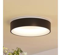 Arcchio Lámpara LED de techo Aleksi, Ø 45 cm, negra, metal, CCT