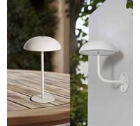 Arcchio LED lámpara de mesa recargable Thenra, blanco, soporte de pared