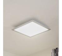 Arcchio Panel LED Lyndra, 40 cm, plata, aluminio, atenuable, CCT True