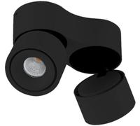 Downlight LED Rotari de Arcchio, 1960 lm, 2 luces, negro