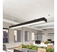 Arcchio Susi lámpara colgante LED de oficina, negro, 120cm, 4000K, DALI