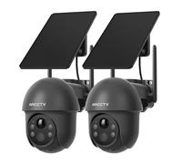 ARCCTV Cámara de Vigilancia Solar para Exteriores 4MP, WiFi de 2,4/5 GHz, Alarma con Detección de Personas, Visión Nocturna a Todo Color, Audio Bidireccional, Compatible con Alexa, Gris (2 Piezas)