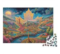 Arce de Invierno Rompecabezas de 1000 Piezas para Adultos Ciudad Mágica Divertido, Rompecabezas para Adultos Descubre el Puzzle Juego Educativo Actividad Divertida para el Hogar 3