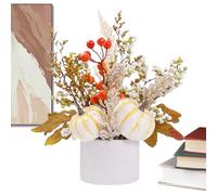 Arce Leaves Pumpkin Thanksgiving Decorations - Artificial Plants Thanksgiving Supplies | Fall Small Pumpkin Centerpieces for Halloween, Office, Autumn Desk Shelf, Outdoor Harvest Festival Table Decor