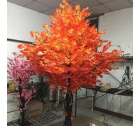 Arce rojo artificial - Arce artificial grande, no necesita riego, colores vibrantes todo el año, planta artificial de seda realista, aspecto natural, ideal for decoración comercial o residencial.(3mx2