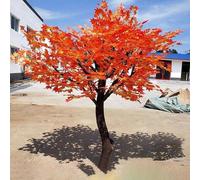 Arce Rojo Artificial de Seda botánica - Planta Artificial de Interior de Aspecto Realista, Aspecto perenne, Nunca se marchita, no Requiere Mantenimiento for Patios, escaleras o galerías.(2m*2m)