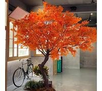 Arce Rojo Artificial de Seda botánica - Planta Artificial de Interior de Aspecto Realista, Aspecto perenne, Nunca se marchita, no Requiere Mantenimiento for Patios, escaleras o galerías.(1.8mx1.8m)
