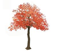Arce Rojo Artificial de Seda botánica - Planta Artificial de Interior de Aspecto Realista, Aspecto perenne, Nunca se marchita, no Requiere Mantenimiento for Patios, escaleras o galerías.(2mx1.8m)