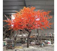 Arce Rojo Artificial de Seda botánica - Planta Artificial de Interior de Aspecto Realista, Aspecto perenne, Nunca se marchita, no Requiere Mantenimiento for Patios, escaleras o galerías.(2.5mx2.5m)