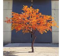 Arce Rojo Artificial de Seda botánica - Planta Artificial de Interior de Aspecto Realista, Aspecto perenne, Nunca se marchita, no Requiere Mantenimiento for Patios, escaleras o galerías.(3.5m*3.5m)