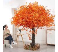 Arce Rojo Artificial de Seda botánica - Planta Artificial de Interior de Aspecto Realista, Aspecto perenne, Nunca se marchita, no Requiere Mantenimiento for Patios, escaleras o galerías.(1.8mx1.8m)