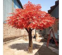 Arce Rojo Artificial de Seda botánica - Planta Artificial de Interior de Aspecto Realista, Aspecto perenne, Nunca se marchita, no Requiere Mantenimiento for Patios, escaleras o galerías.(3.5mx3m)
