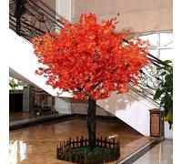 Arce Rojo Artificial de Seda botánica - Planta Artificial de Interior de Aspecto Realista, Aspecto perenne, Nunca se marchita, no Requiere Mantenimiento for Patios, escaleras o galerías.(3.5mx3m)