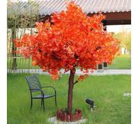 Arce Rojo Artificial de Seda botánica - Planta Artificial de Interior de Aspecto Realista, Aspecto perenne, Nunca se marchita, no Requiere Mantenimiento for Patios, escaleras o galerías.(1.8mx1.5m)