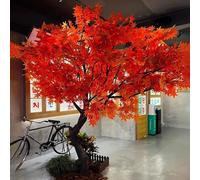 Arce Rojo Artificial: Elegante Planta Decorativa de Interior, Color Vibrante Durante Todo el año, Resistente al Polvo, Inodoro, no se marchita, Aspecto Natural, Ideal for Patio o Comedor.(3.5mx3m)