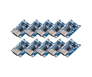 Arceli 10 unidades 18650 batería de litio módulo de carga, tipo C USB 5 V 1 A Li-ION batería cargador módulo cargador cargador de batería dual con funciones de protección dual
