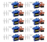 ARCELI 10Pcs 9G Mini Micro Servo Motor para Mano/RC Brazo Robot/Helicóptero Barco Avión Helicóptero Coche Vehículo Modelos Control con Cable, Micro Motor Servos Modelado para Arduino