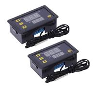 ARCELI 12V 20A W3230 Termostato Digital LCD Regulador de Temperatura Controlador con Alarma de Alta Temperatura (2 Piezas)