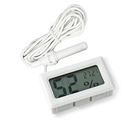 ARCELI 2-en-1 LCD digital con termómetro e higrómetro integrado para incubadora avícola de reptiles - Blanco