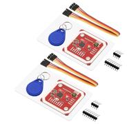 ARCELI 2 unidades PN532 NFC RFID V3 Module, PN532 NFC RFID Módulo V3 Kit Lector de Comunicaciones de Campo Cercano Kit de Módulo de Lector de Comunicaciones I2C SPI HSU Compatible con Arduino