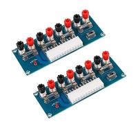 ARCELI 2 unids 24 Pines ATX Benchtop Adaptador de Alimentación Placa de Ordenador ATX Fuente de Alimentación Módulo Adaptador Breakout 12V 5V 3.3V
