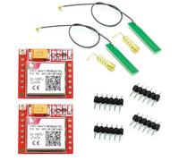 ARCELI 2 x GPRS gsm Module, Breakout Module TTL Serial Interface 3.7~4.2V Quad-Band 850/900/1800/1900MHz Ranura para Tarjeta SIM Onboard con Antena