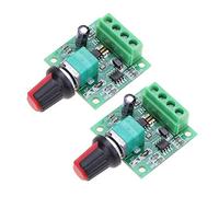ARCELI 2Pcs 1.8v 3v 5v 6v 7.2v 12v 2A 30W Baja tensión DC Motor Velocidad Controlador PWM 1803BK 1803B Interruptor de Controlador Ajustable
