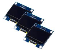 ARCELI 3 Piezas 1.3 Pulgadas OLED Pantalla I2C IIC módulo, Chip 128X64 Pixel Pantalla módulo de visualización con Caracteres Blancos Compatible con Arduino y Raspberry Pi