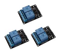 ARCELI 3pcs 2 canales DC 5V Módulo de relé para Arduino DSP ARM PIC AVR STM32 Raspberry Pi con optoacoplador Tarjeta de expansión de disparo de bajo nivel