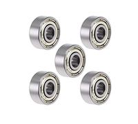 ARCELI 5 piezas 623ZZ rodamientos rígidos de bolas 10 mm x 3 mm x 4 mm tono plateado