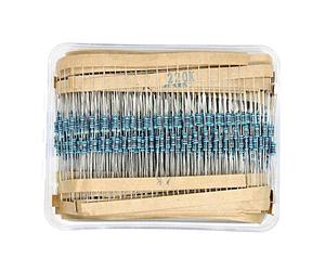 ARCELI 600PCS 30 Tipos de Resistencia Cada 20 1 / 4W Paquete de Resistencia de película metálica de precisión de Anillo de Cinco Colores de 1 / 4W