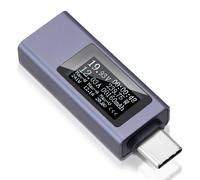 ARCELI Medidor USB C de 240 W, medidor de corriente USB de 12 A, medidor de corriente USB, medidor de potencia USB, comprobador USB C, USB C a USB C, voltímetro, multímetro de voltaje 4-30 V